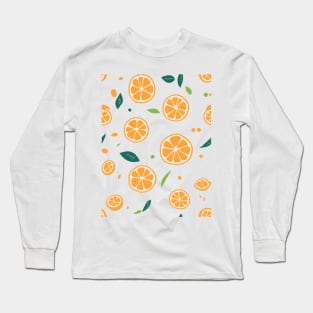 Fresh oranges pattern Long Sleeve T-Shirt